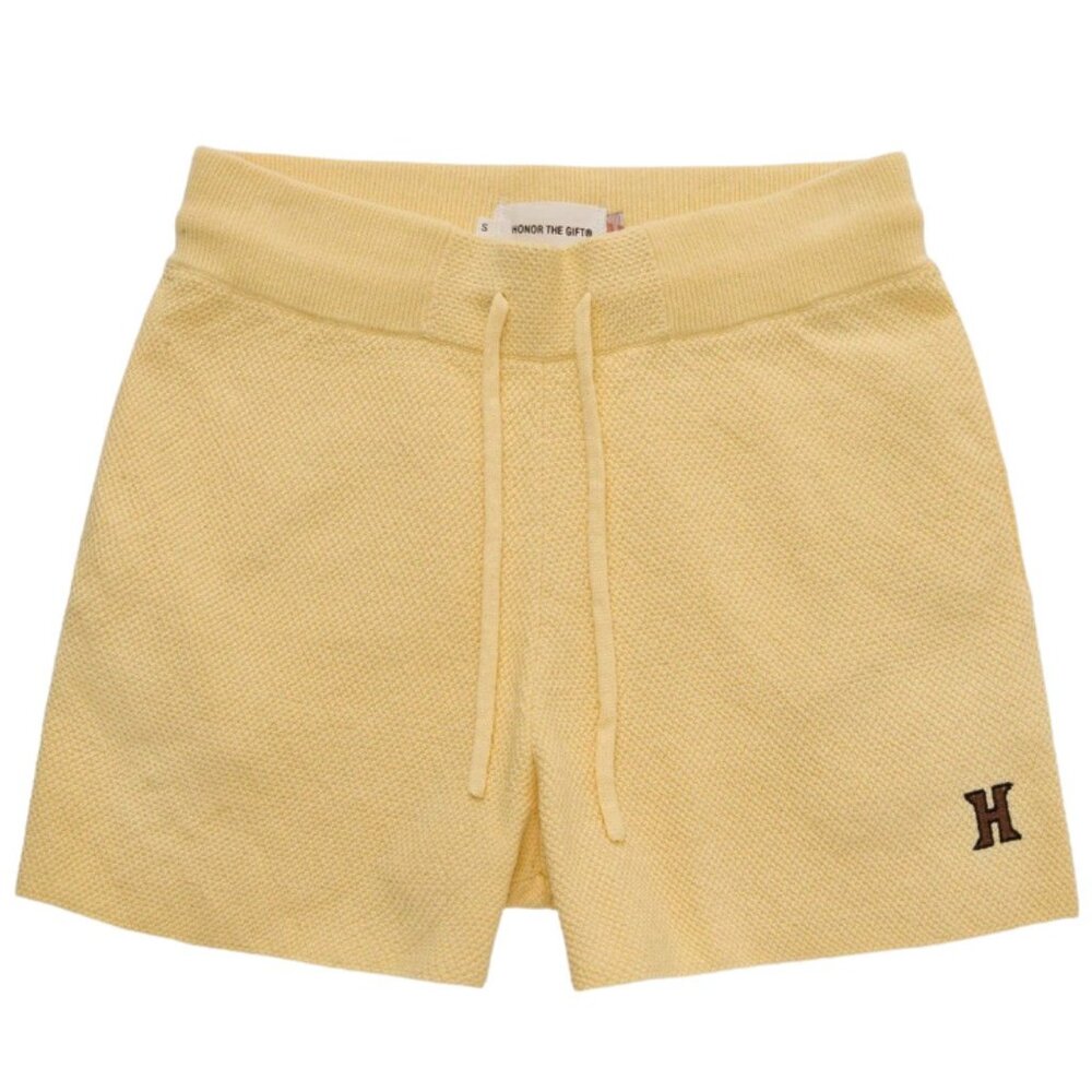 NWT Honor the Gift Yellow Knit Shorts - Size Large